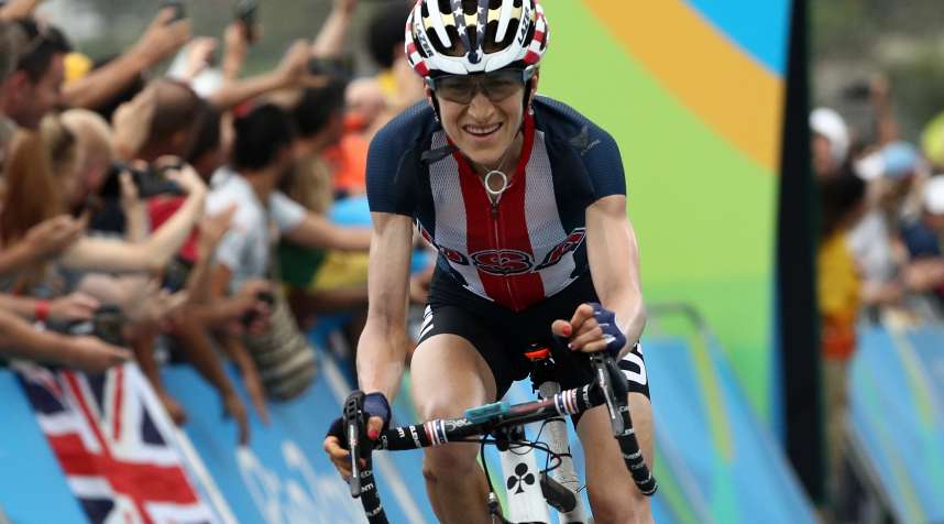 U.S. cyclist Mara Abbott works part-time at a farmer's market to support her Olympic dreams.