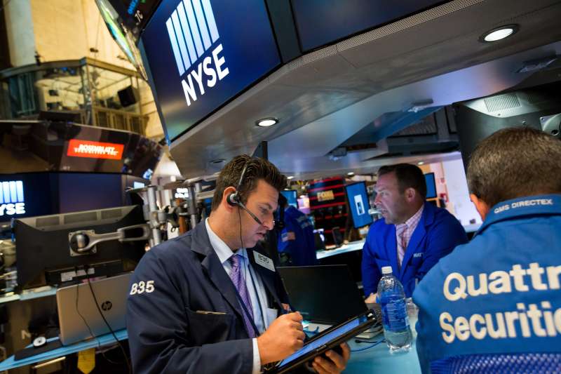 Trading On The Floor Of The NYSE As U.S. Stocks Fluctuate While Drugmakers Rally Offsets Slide In Oil