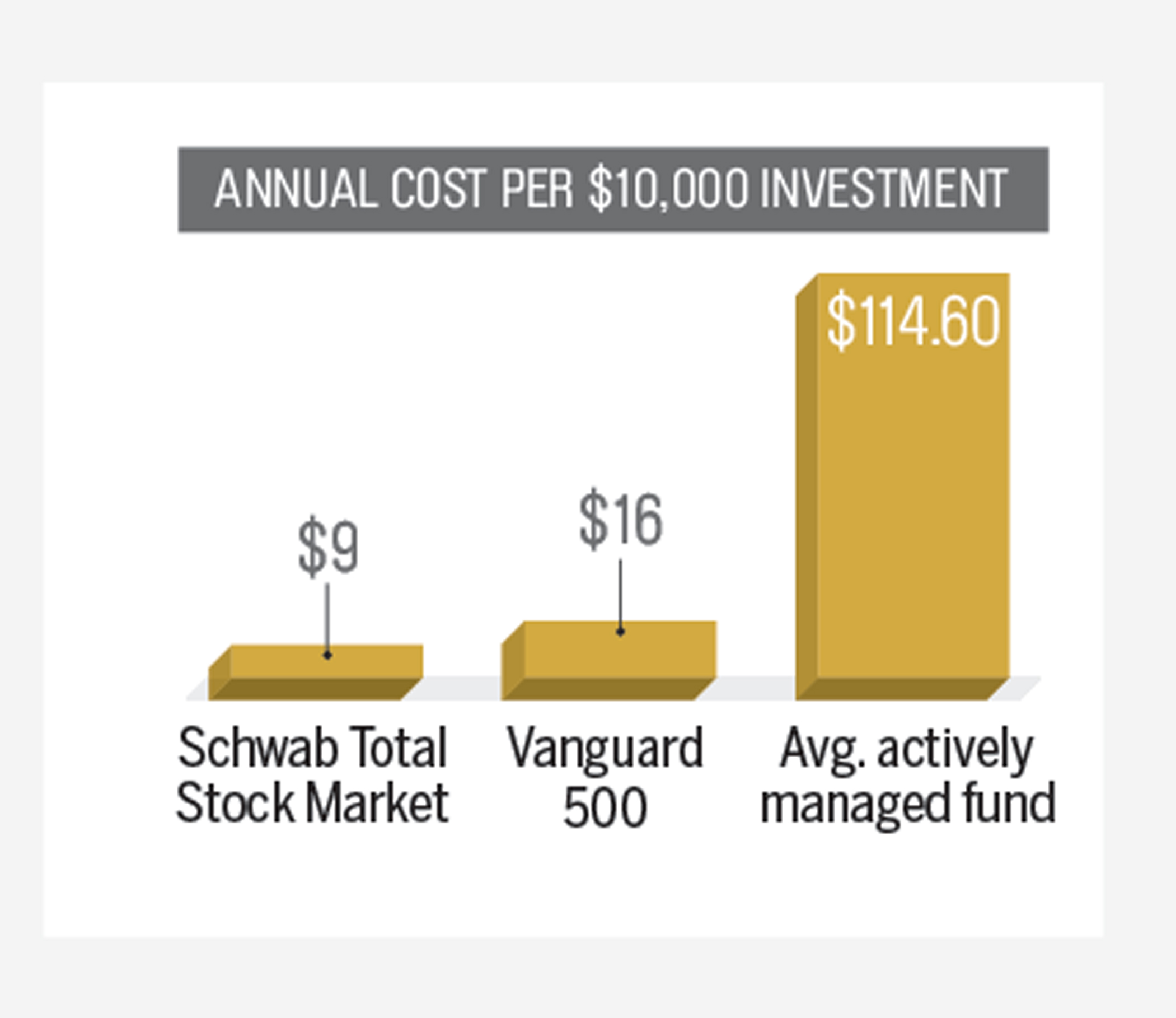 Note: Vanguard 500 annual expenses are based on the investor share class. Sources: ICI, Morningstar