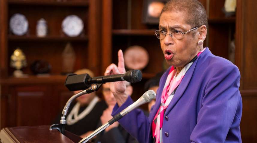 Del. Eleanor Holmes Norton, D-D.C., holds a news conference in the Cannon House Office Building on Monday, May 9, 2016, with D.C. Mayor Muriel Bowser and a coalition of national organizations to discuss efforts  to protect D.C.'s local laws during the upcoming fiscal year 2017 appropriations process.
