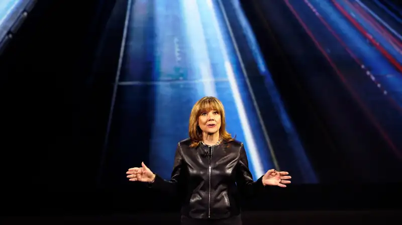 General Motors Chairman and CEO Mary Barra speaks during a keynote address at the 2016 CES trade show in Las Vegas, Nevada January 6, 2016.