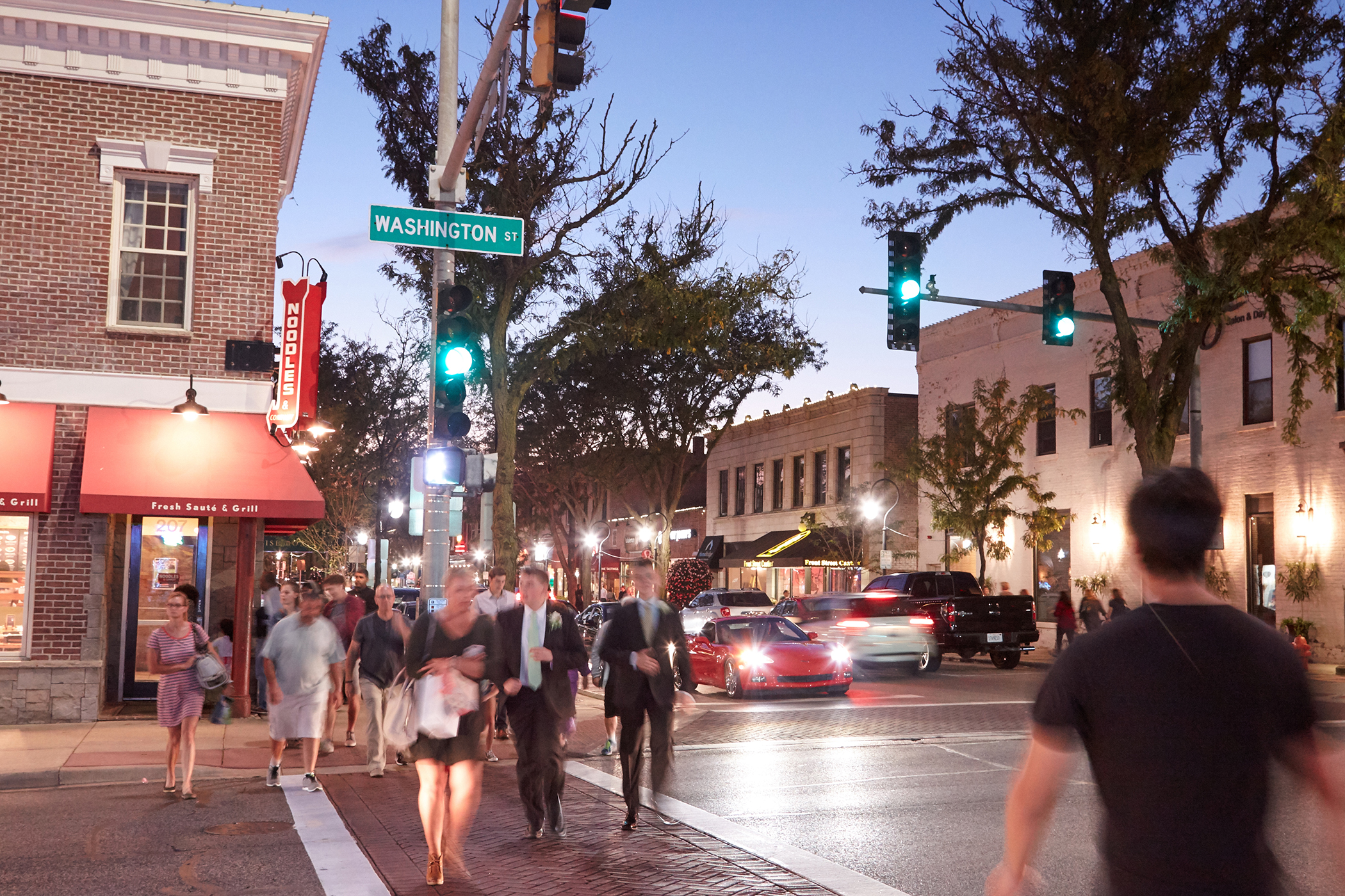 <strong>Naperville, Illinois. </strong>There's plenty to do in downtown Naperville, with more than 100 shops, 40 restaurants, and the rejuvenated, art-lined Riverwalk.