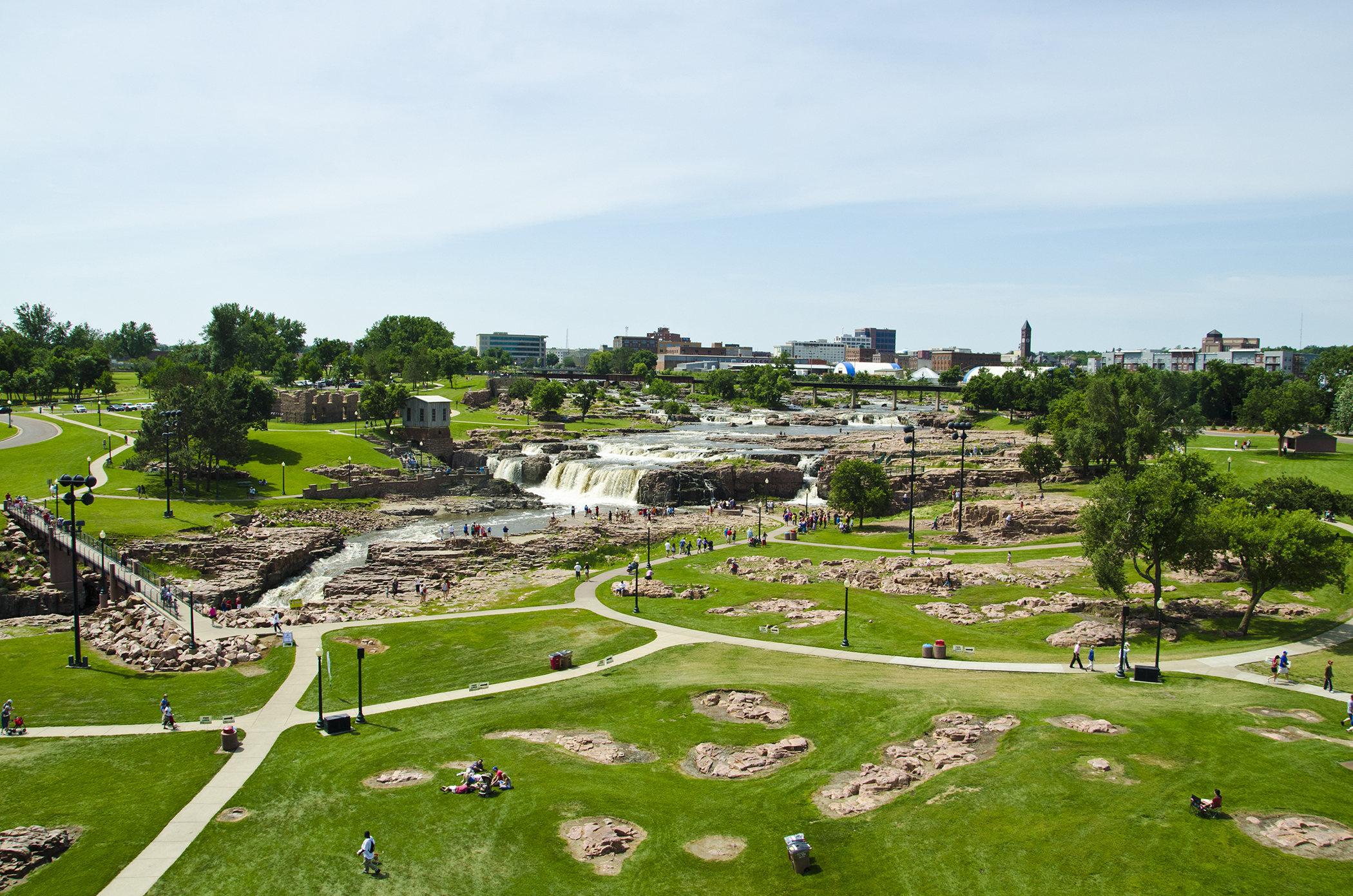 Sioux Falls, South Dakota. The Falls get top billing, but events like the monthly “First Friday,” where businesses and restaurants stay open late and organize live music, also draw bring crowds to this city on the Big Sioux river.