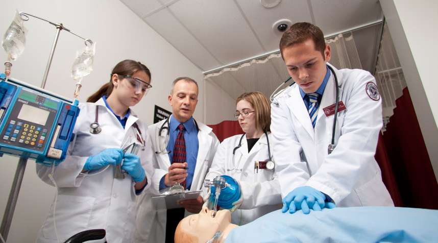 About a third of students at Springfield College in Massachusetts study health-related fields.