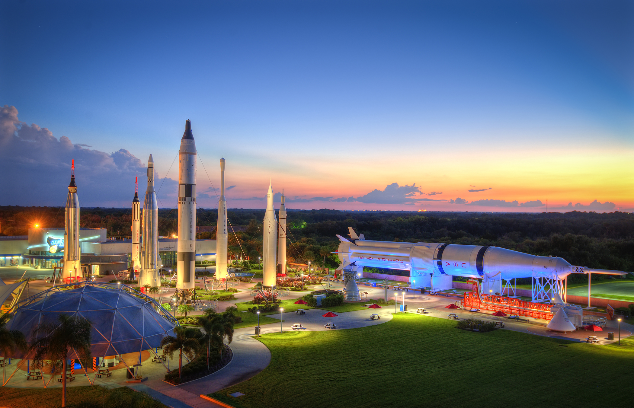 America’s history in space is laid out before your very eyes in the majestic Rocket Garden.