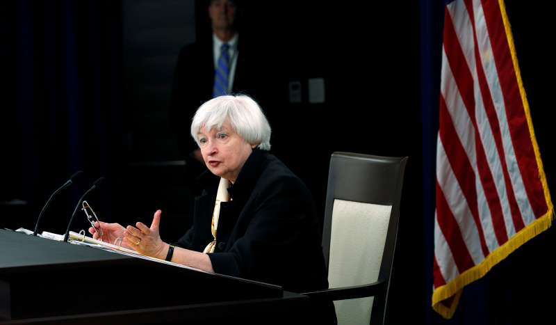 U.S. Federal Reserve Chair Janet Yellen holds a news conference following the Fedís two-day Federal Open Market Committee (FOMC) policy meeting in Washington, June 15, 2016.