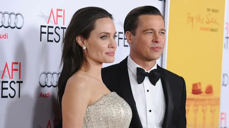 Angelina Jolie and Brad Pitt attend the premiere of By the Sea at the 2015 AFI Fest at TCL Chinese 6 Theatres on November 5, 2015 in Hollywood, California.