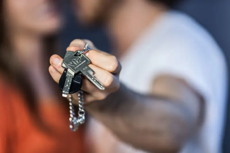Couple with keys