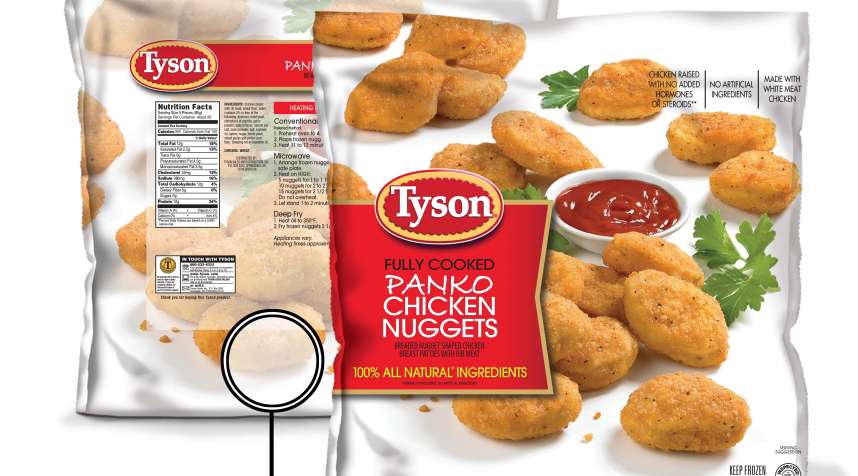 More than 130,000 pounds of Tyson's chicken were recalled Tuesday.