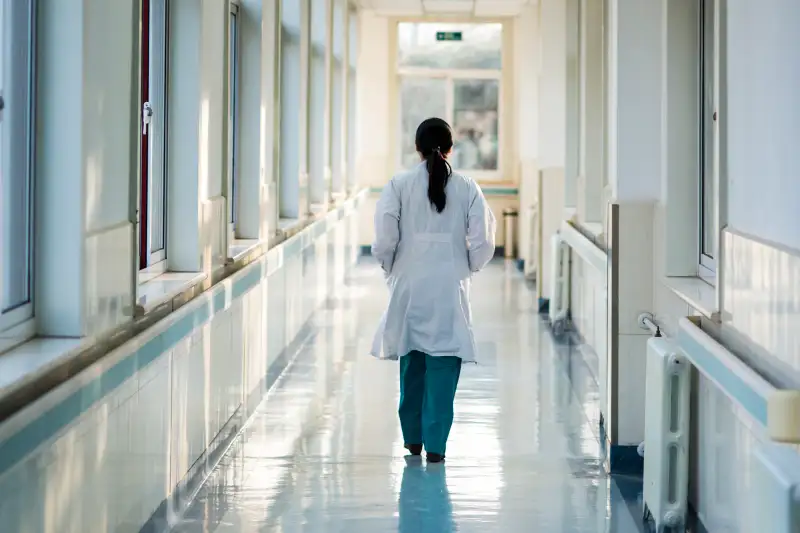 doctor walking away