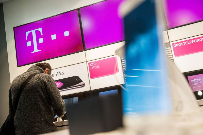 Inside A T-Mobile Retail Store, Operated By Magyar Telekom Nyrt., Ahead Of Earnings
