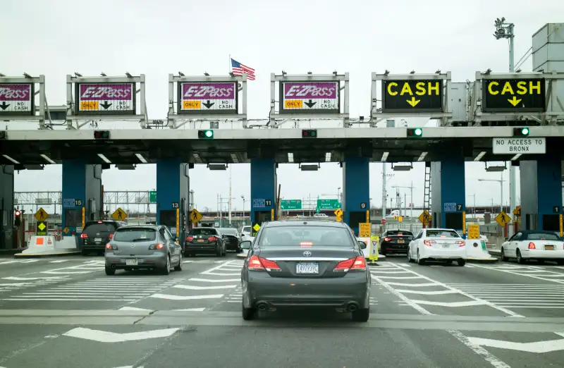 Toll Plaza And Cars, Robert F Kennedy Bridge