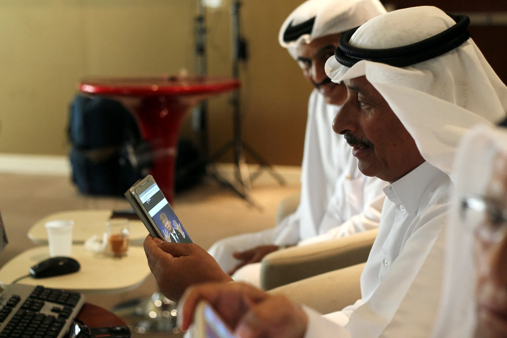 Gulf State markets -- such as the Qatar Stock Exchange being monitored by a trader shown here -- fell after news of the Trump victory. These markets are heavily exposed to changes in the oil market, and Trump has promised to make America an even bigger <a href="http://fortune.com/2016/11/09/opec-oil-prices-donald-trump/" target="_blank">fuel and oil</a> producer.