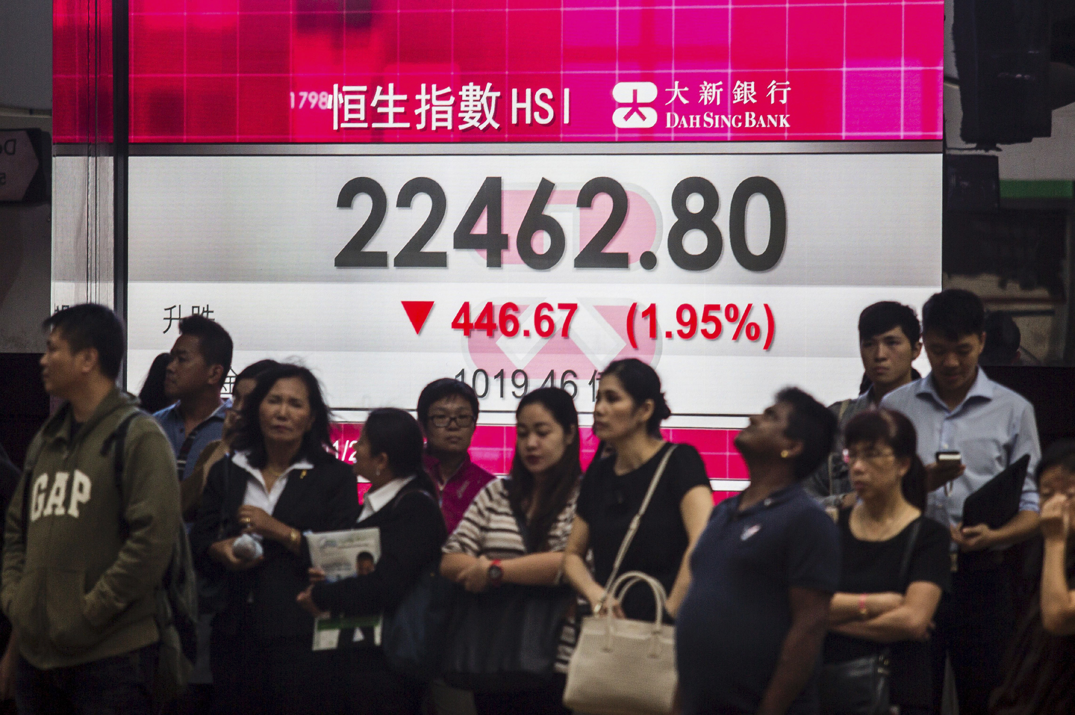 Asian markets were up and running during the wee hours of the morning in the U.S., when Trump's gain on electoral college votes surpassed Clinton's. Hong Kong’s Hang Seng index <a href="http://www.latimes.com/nation/politics/trailguide/la-na-election-day-2016-asian-markets-slump-in-reaction-to-1478675294-htmlstory.html" target="_blank">fell to 2.6%.</a>