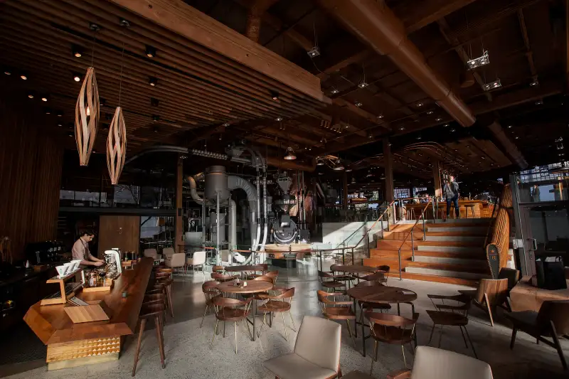 Operations Inside The Starbucks Corp. Reserve Roastery And Tasting Room