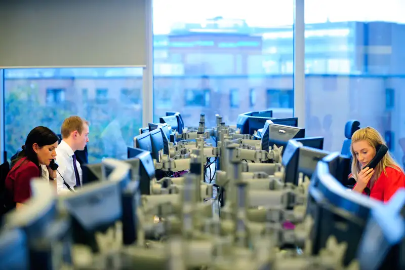 Traders Work At The Bank Of Ireland Plc