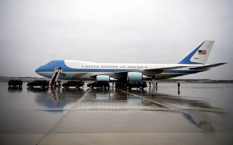 President Boards Air Force One As Trump Slams Planemaker For 'Ridiculous' Costs
