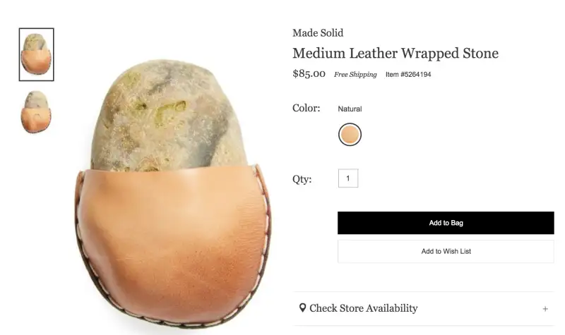 Nordstrom is selling a rock on its website for $85.