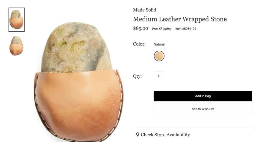Nordstrom is selling a rock on its website for $85.