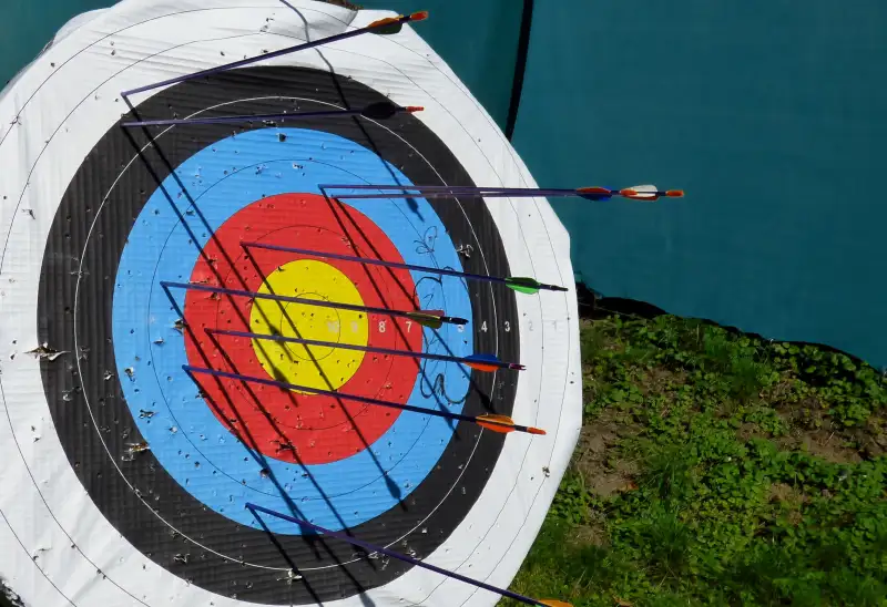 Unclose shot of a dart board