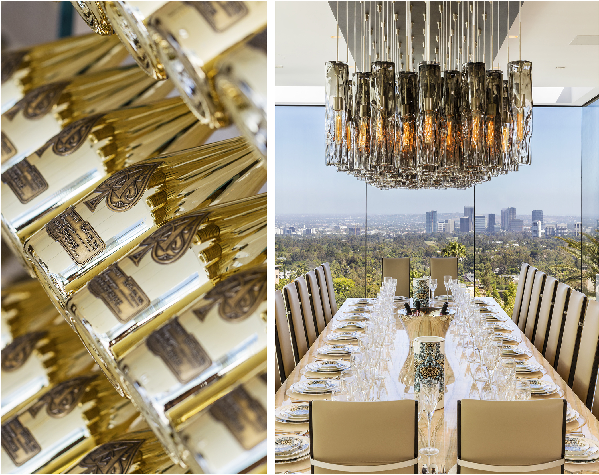 $250 Million Bel Air Home Champagne Collection and Formal Dining Room