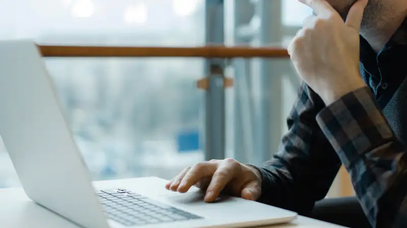 Man Using Laptop