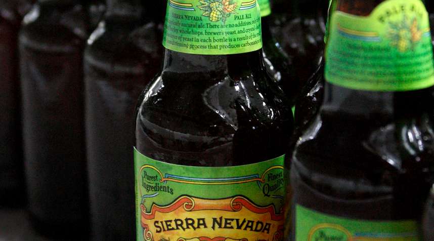 Bottles of Sierra Nevada Brewing Co. Pale Ale  move along a conveyor belt on the bottling line at the company's brewery in Chico, California, U.S., on Wednesday, Aug. 24, 2011. Bloomberg&mdash;Bloomberg via Getty Images