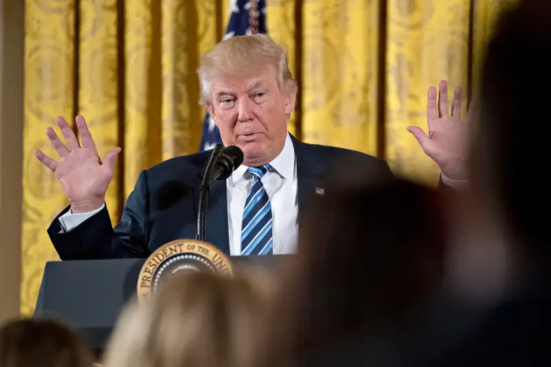 President Trump Swears In Senior Staff At White House