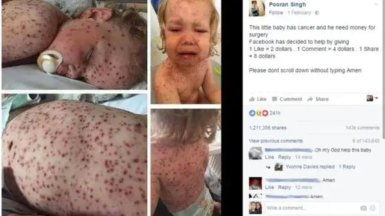 Facebook Scam with Baby