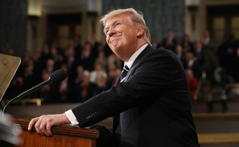 Donald Trump Delivers Address To Joint Session Of Congress