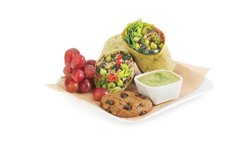 A veggie wrap that Delta will offer on some routes.
