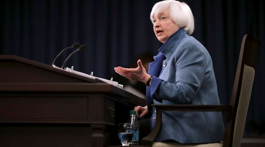 Federal Reserve Board Chair Janet Yellen holds a news conference after the central bank announced an increase in the benchmark interest rate following a Federal Open Market Committee meeting December 14, 2016 in Washington, DC.