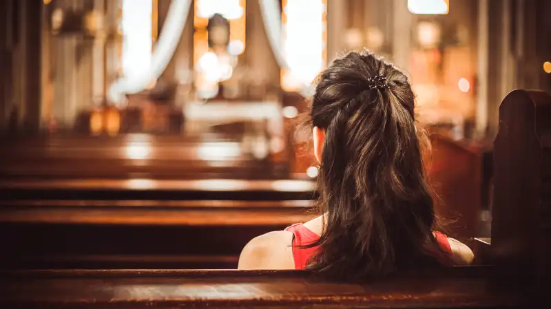 Woman in Pew