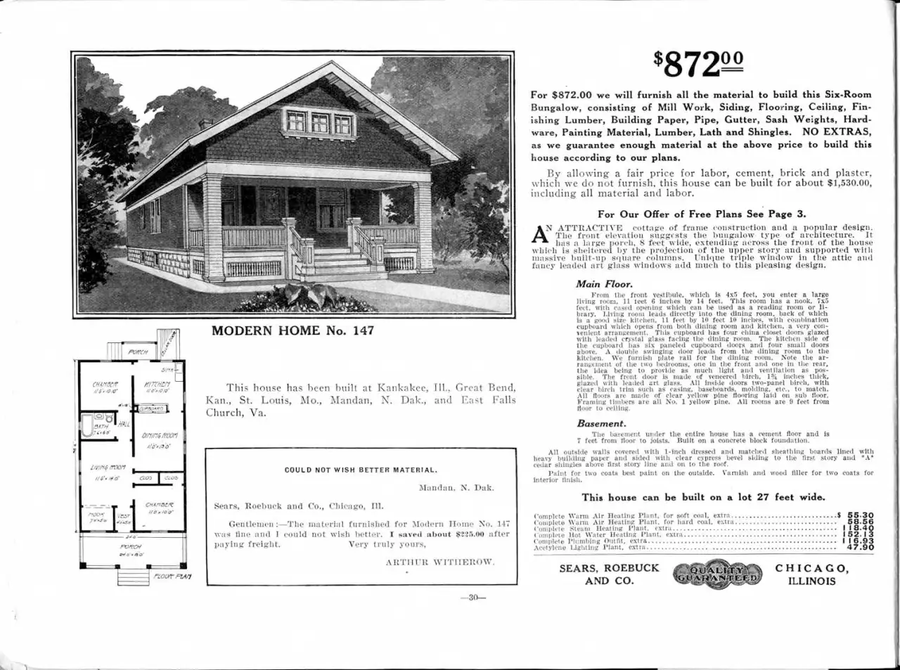 Sears Home Prices How Much Did Catalog Houses Cost Money