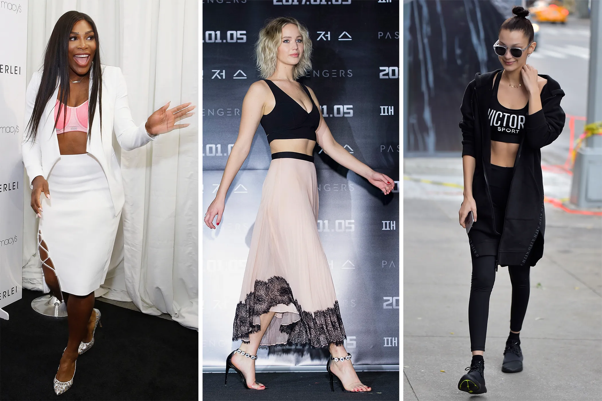 Street Style Stars Wearing Sports Bras To Fashion Shows In Paris