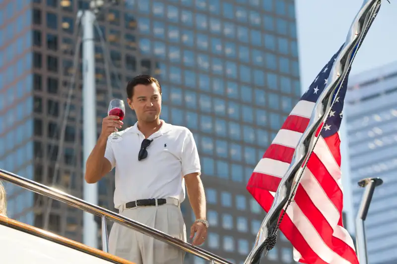 Leonardo DiCaprio plays Jordan Belfort in THE WOLF OF WALL STREET.