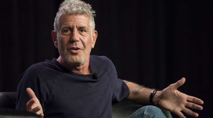 Anthony Bourdain, host of CNNs Parts Unknown, speaks during the South By Southwest (SXSW) Interactive Festival at the Austin Convention Center in Austin, Texas, U.S., on Sunday, March 13, 2016.