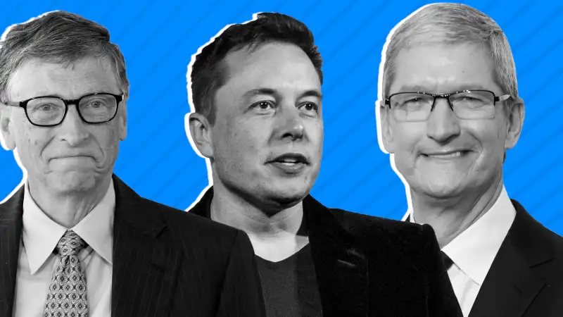 Tim Cook, Bill Gates, Elon Musk