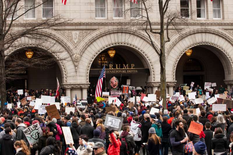 The Trump hotel in Washington, D.C., has become a magnet for protests--and bad reviews at online rating sites.