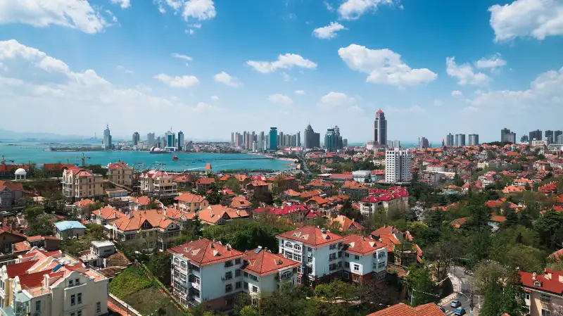 The Western urban area of Qingdao City, Shandong Province, China