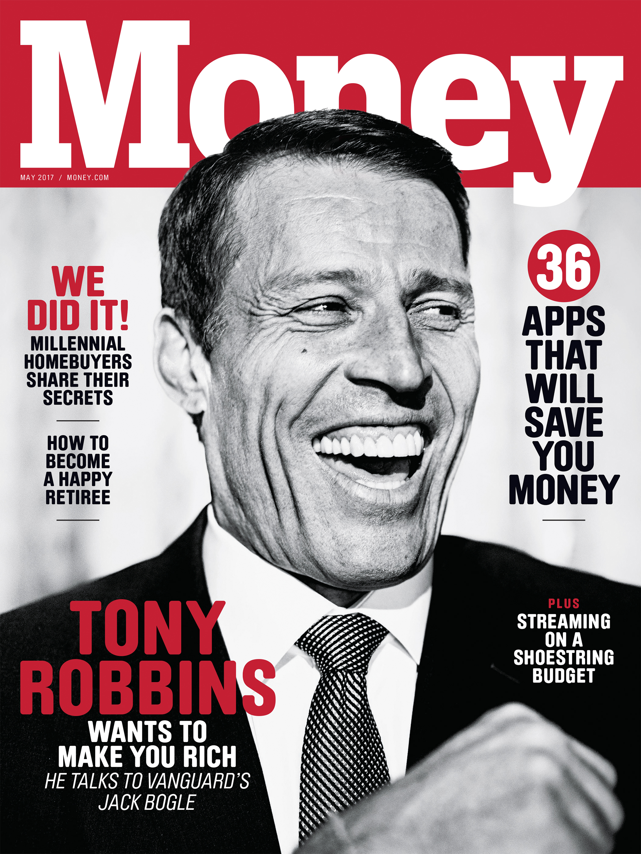Money magazine May 2017 cover with Tony Robbins