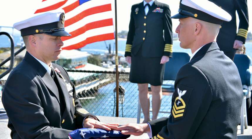 Senior Chief Legalman Shannon W. Miller retired after 23 years during a ceremony aboard USS Midway (CV-41) in San Diego.