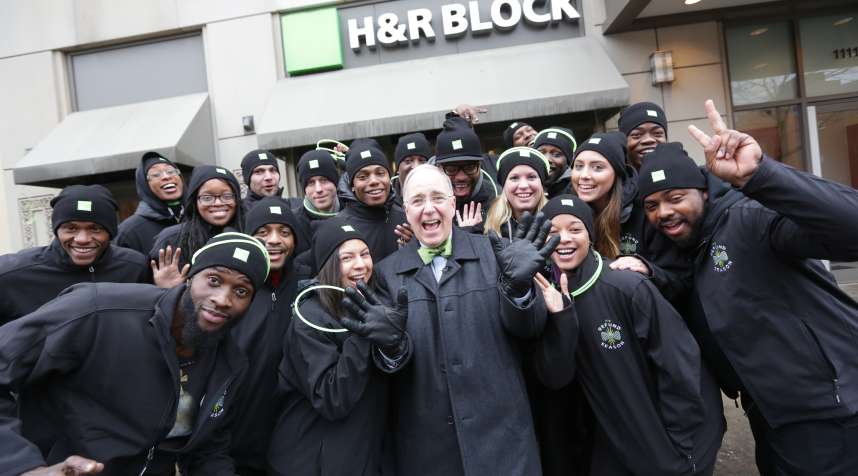 H&amp;R Block's real-life tax pro and spokesperson, Richard Gartland at an H&amp;R Block location in Chicago, Friday, January 15, 2016.