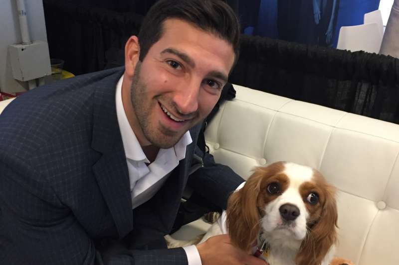 Sales Hacker CEO Max Altschuler and his dog.