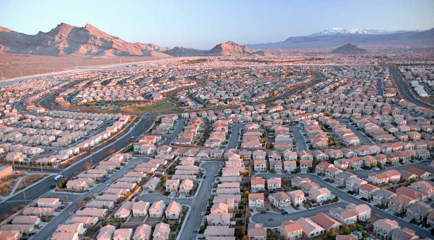 New housing on the northern edges of Las Vegas