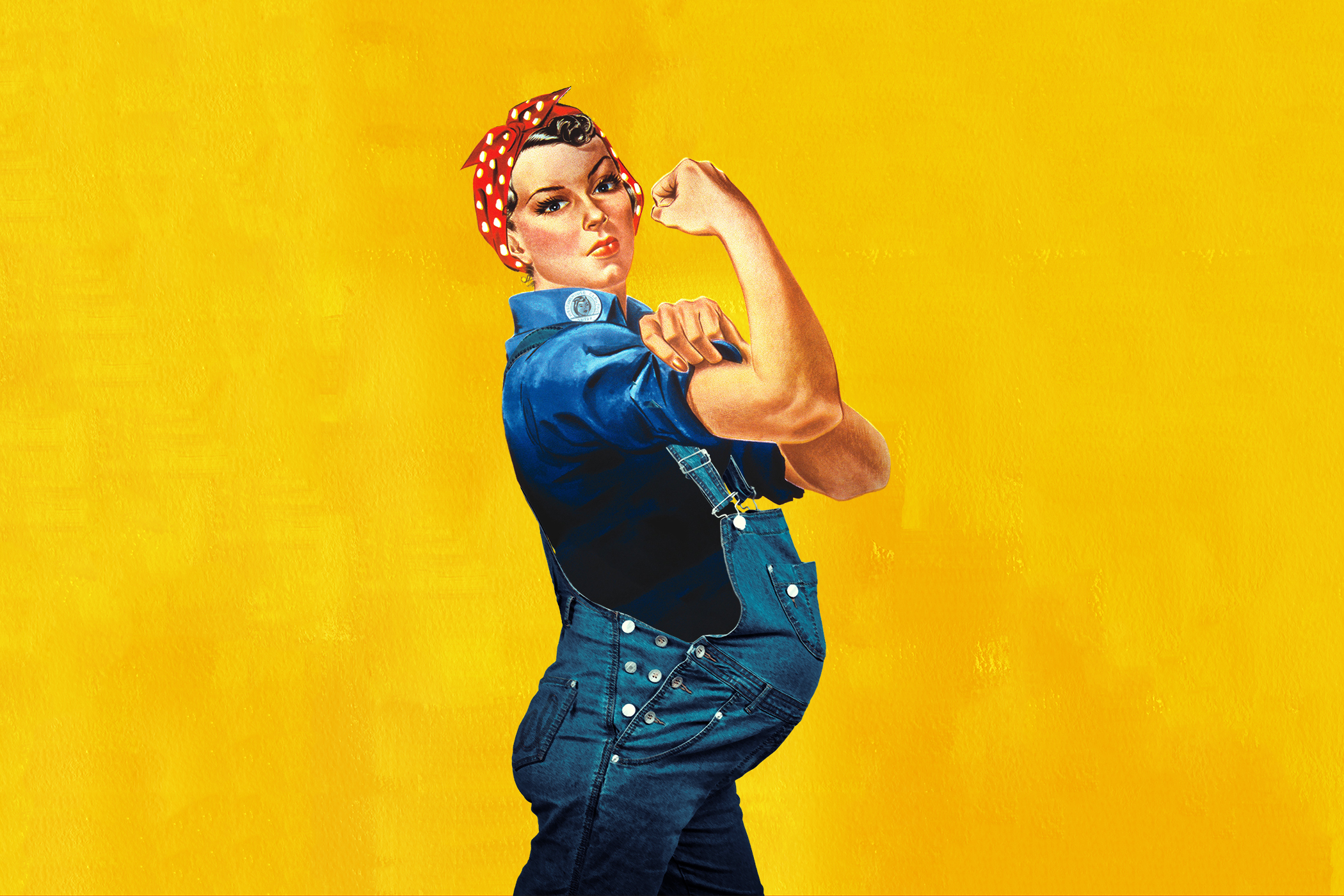 Pregnant Rosie the Riveter illustration