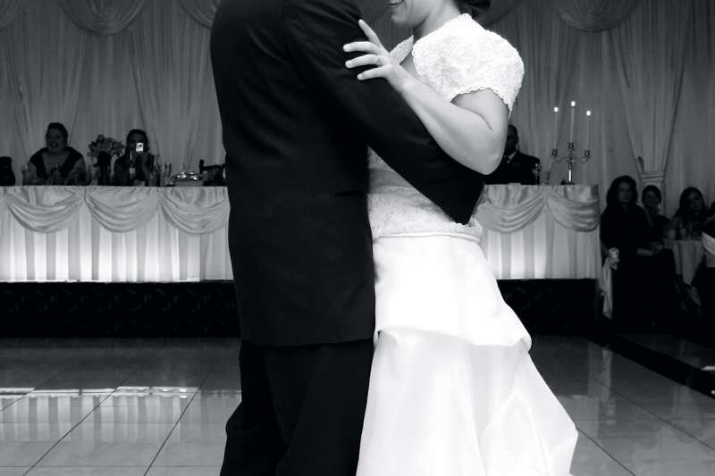 Erica and Wade Loewe enjoy their first dance as husband and wife eight years ago.