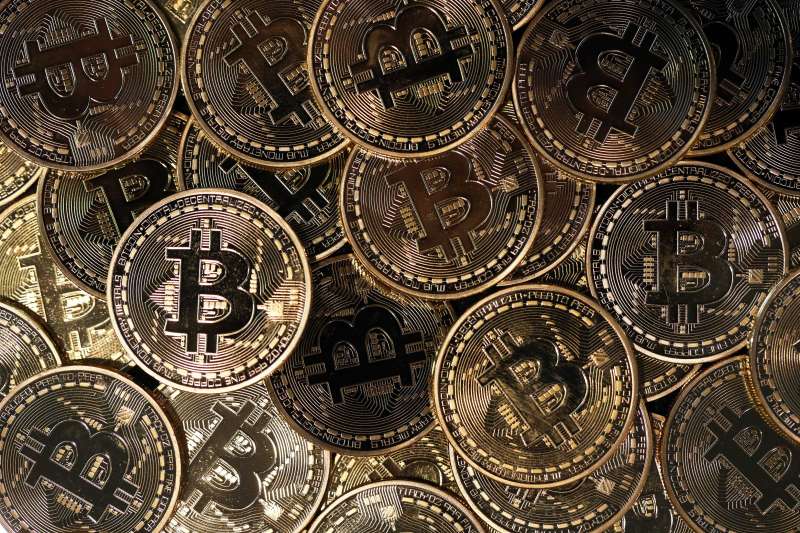 A collection of bitcoin tokens.