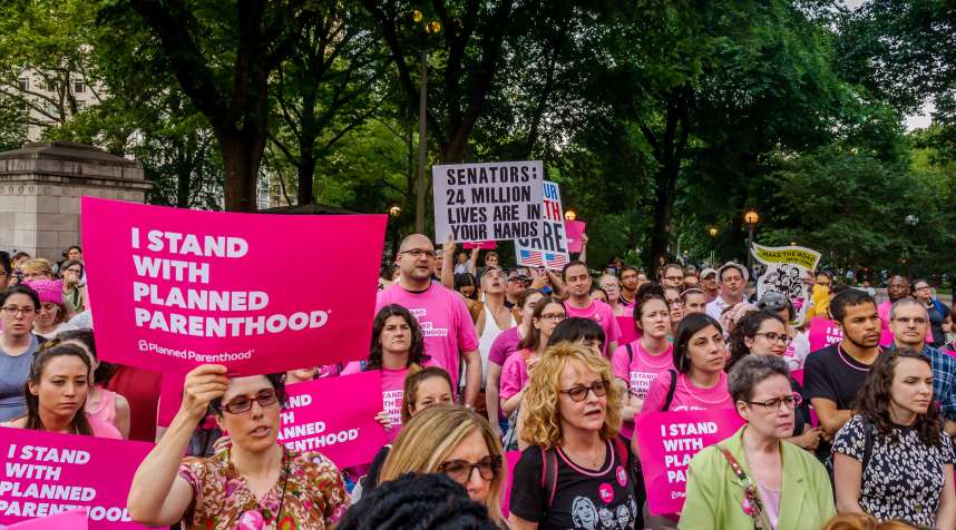 Planned Parenthood organized #PinkOut Day, in an effort to make lawmakers confront the cruelty of their health care bill by turning the internet pink, and showing up in cities and towns across the country wearing pink, June 21, 2017.