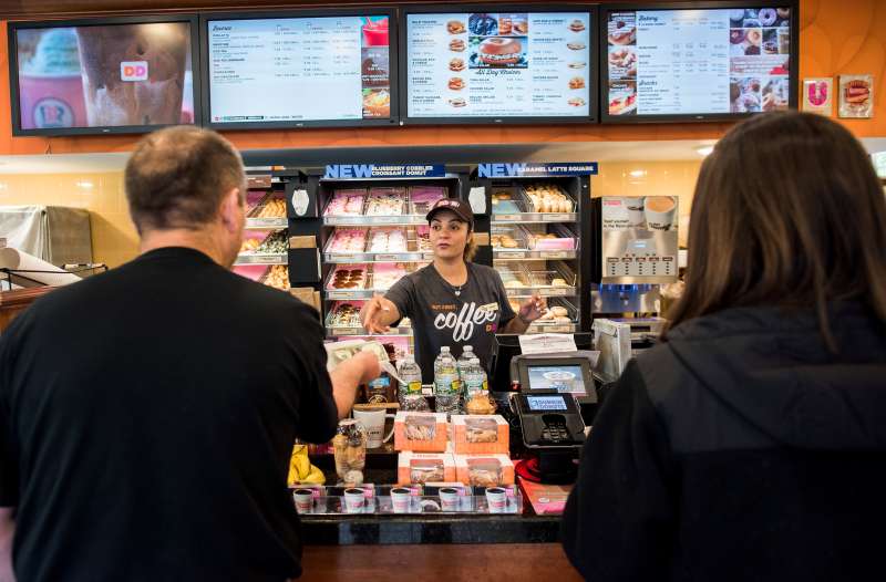 Operations Inside A Dunkin Donuts Inc. Restaurant Location